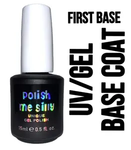 First Base - UV/GEL Clear Base Coat - Step 1 - Shiny Indie Nail Polish Quick Dry Base Coat Nail Care