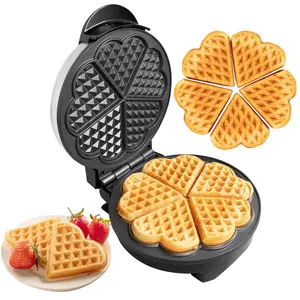 CucinaPro Electric Nonstick Heart Waffle Maker - Makes 5