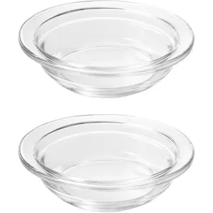 2Pcs Wax Warmer Replacement Dish, Wax Melt Dish for Candle Warmer, 4.5in Glass Transparent Aromatherapy Essential Oil Diffuser Dishes for Home, Office.