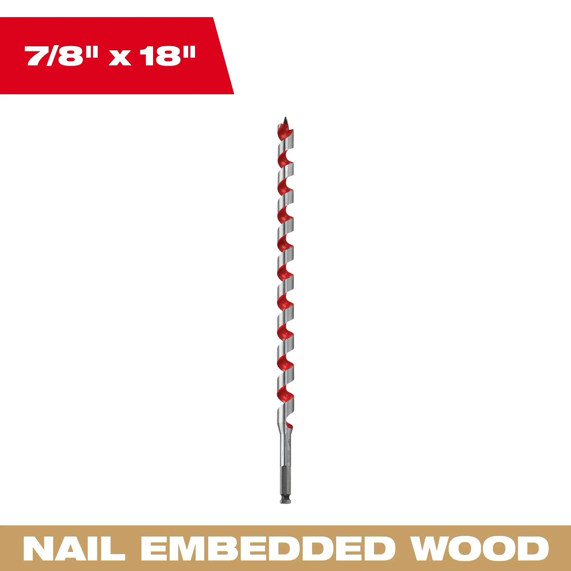 Milwaukee 48-13-5870 Impact Drill Bit, 7/8" x 18" Ship Auger Bit for Power Tool Accessories