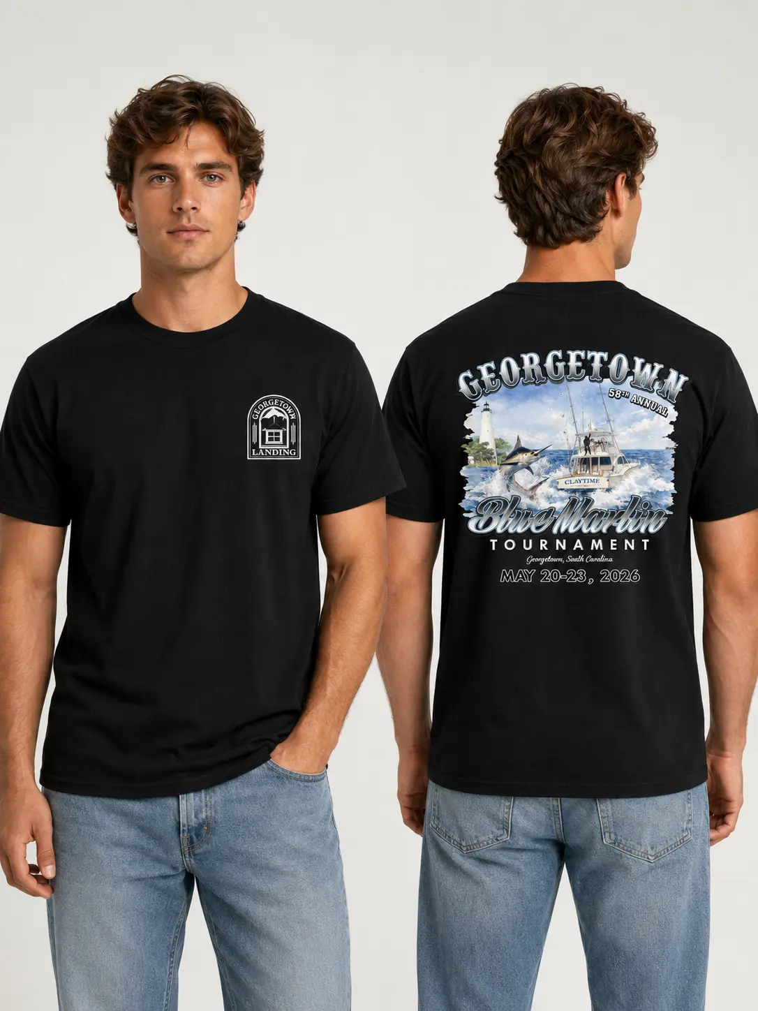 Georgetown Blue Marlin Tournament 2026 T-Shirt – 58th Annual Fishing Event Graphic Tee for Men