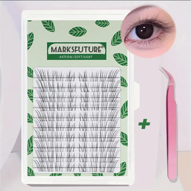 80 Cluster Independent Eyelashes, Natural Lash Clusters, Natural Sunflower Fake Lashes, Fluffy False Eyelashes, DIY Volume Eyelashes, Super Fine Soft Fox Style, Women's Makeup Accessories, New Arrival, Universal Lashes