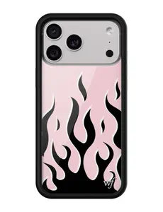 Flames | Pink & Black iPhone Case