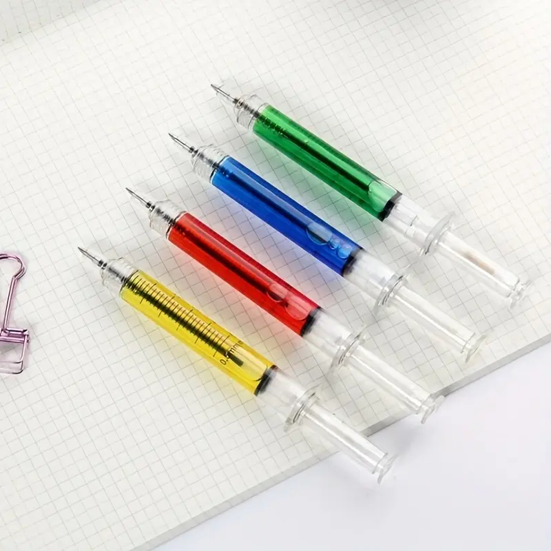 4/8pcs Syringe Pen Nurse Ballpoint Pen Set, Nursing Novelty Gift for Office School Supplies, Doctor Award, Student Party Gift - Beautiful and Creative, Ball Point Pens, Aesthetic Pens