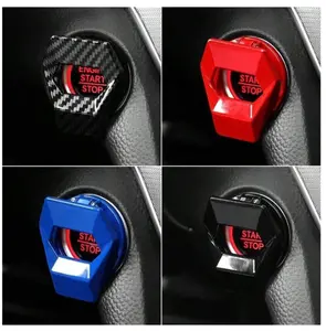 Car Engine Start Stop Button Cover,Push to Start Button Ignition Cover Car Accessories Anti-Scratch Universal Button Decoration Ring