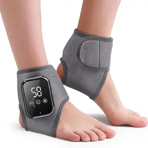 2Pcs Foot and Ankle Massager with Heat, Portable Heated Wrap, 3 Vibration Modes and 5 Heat Settings,  Ideal for Home and Travel
