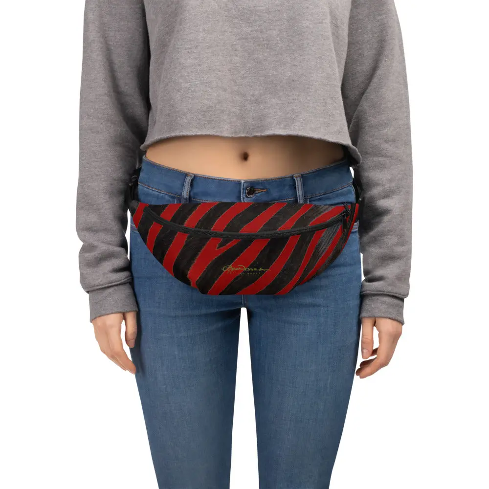 Red Zebra Fanny Pack
