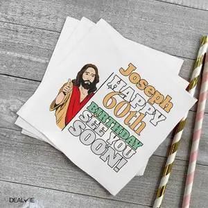 Custom Birthday Napkins - Funny Jesus