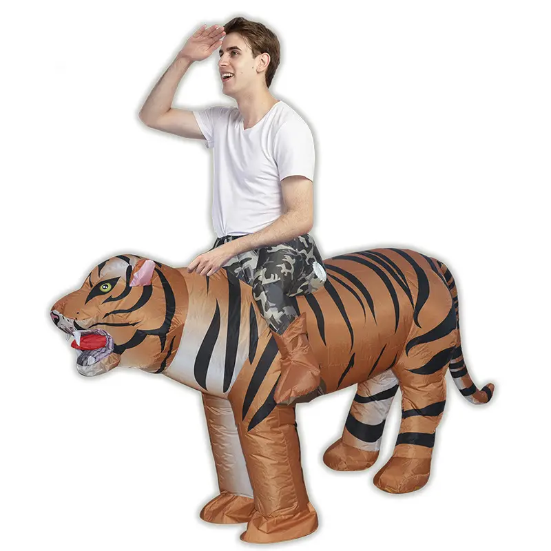 Tiger riding inflatable suit