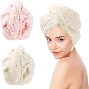2 Pack Microfiber Hair Towel Wrap for Curly Hair, Super Absorbent Hair Drying Towel for Women, Kids, Hair Care Accessories, Hair Turban for Wet Hair, Absorbent Thickened Towels