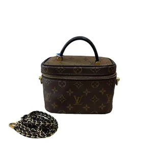 Pre-owned Louis Vuitton Coated Canvas Crossbody Bags Vanity Reversed Monogram PM
