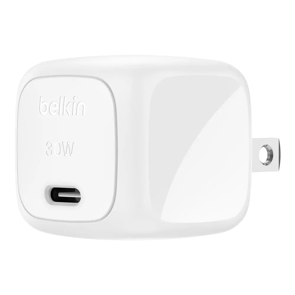 Belkin WCA008dqWH 30W USB-C Cube Wall Charger with PPS, White for Smartphone, Mobile Device Fast Charging