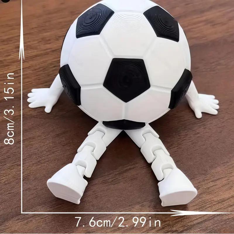 Cute Football Figurine Car Dashboard Ornament, Creative Soccer Ball Car Interior Decor, Novelty Automotive Accessory Gift for Football Lovers