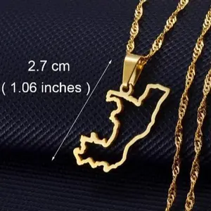 Republic Of Congo Necklace / Jewelry Pendant Gift Active