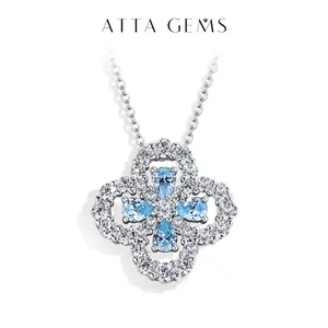 Sparkling Synthetic Moissanite Beautiful Necklace Pendant for Women And Girls Daily wear  Fine Jewelry N031