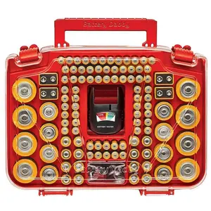 150 Battery Organizer and Storage Case with Tester