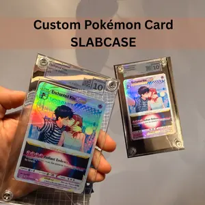 Custom Pokémon Card Slab | Personalized Pokémon Card | Custom Traiding Card | Pokémon Gift | Your Photo, Name & Stats | Personalized Gift