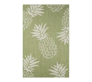 Ox Bay Green/Iv ory Pineapple O utdoor Area Rug , 5' x 7'