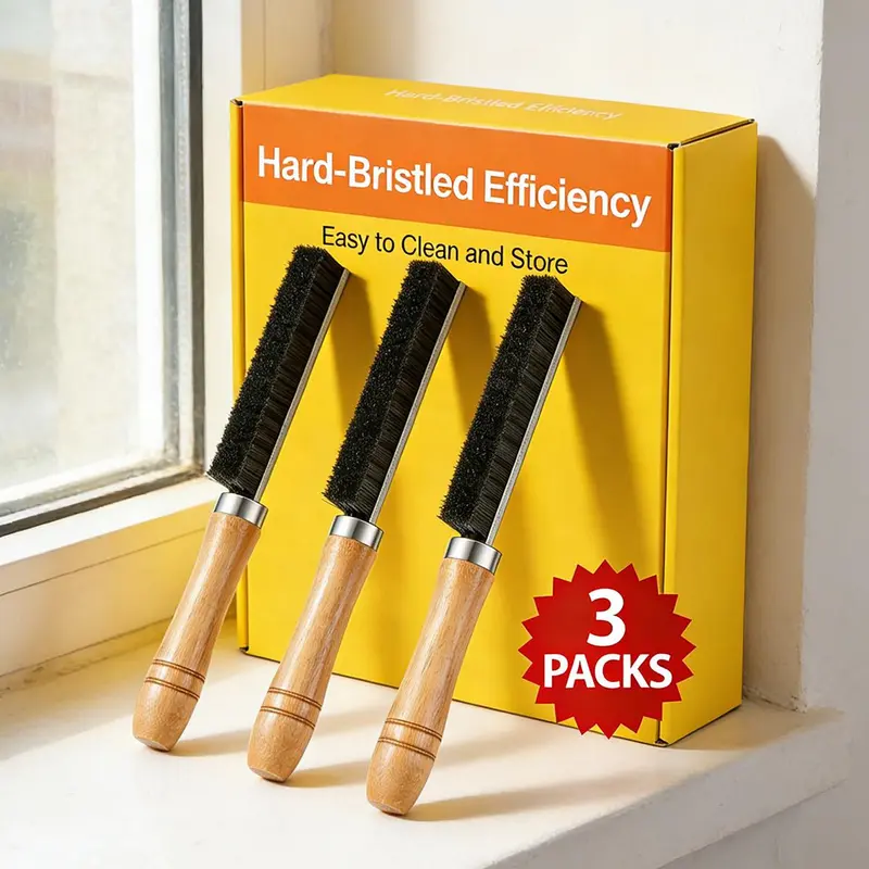 thumbnail image 2 of 5-Pack Hard-Bristled Crevice Cleaning Scrub Brushes – Handheld Household Tool 2 of 6