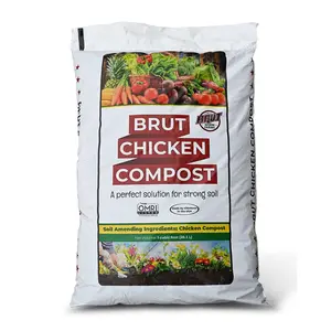Brut Organic Chicken Compost Nutrient-Rich Garden Fertilizer, 1 cubic ft(1 Pack)