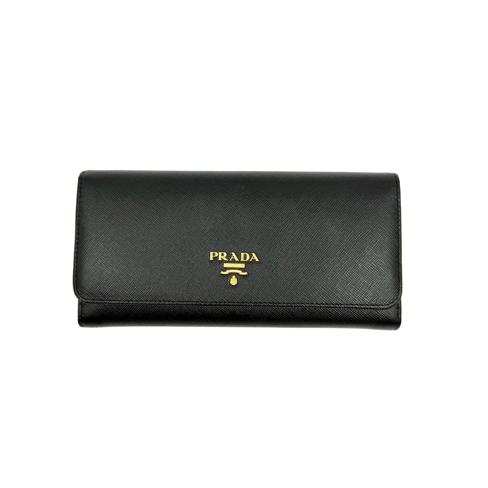 Pre-owned PRADA As Shown Small Leather Goods HZ 6203 Black Wallet 26.07.09