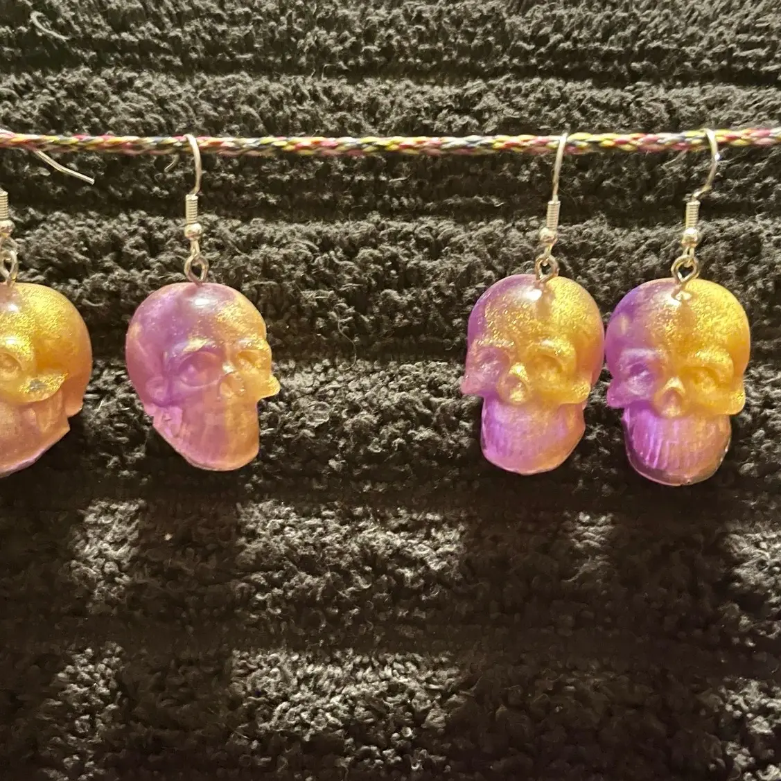 LSU Colored Skull Earrings