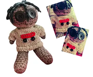 Skater Boi Closet Monster Art Toy Unique Crochet Design Collectible Figure One-of-a-Kind Collectible