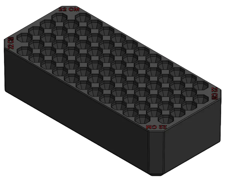 LARGE TRAY 22 CM RED