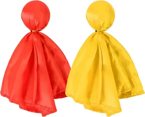 2 Pcs Penalty Flags - Football Challenge & Referee Flags (1 Red, 1 Yellow)
