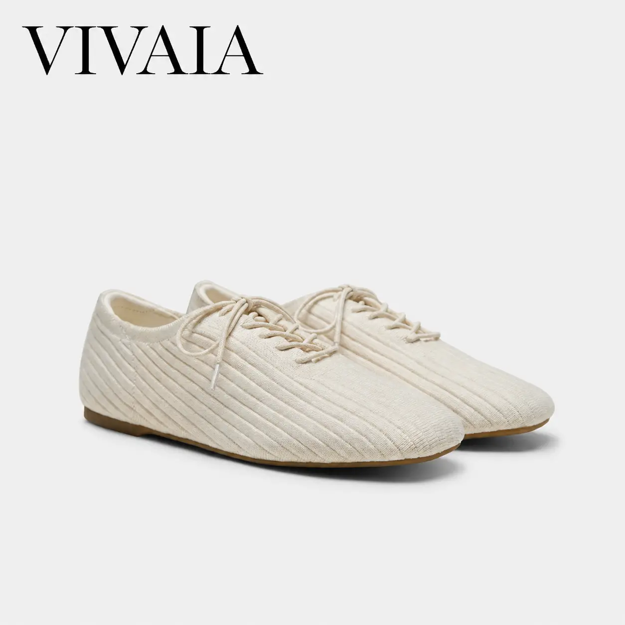 VIVAIA Women’s Square-Toe Derby Shoes, Water-Repellent Wool Knit Flats with Memory Foam Insole, Fall Shoes for Women, Back to School (Cheslea)