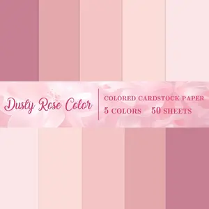 50 Sheet 8.5 x 11 Inch Dusty Rose Card Stock Paper Thick Paper Cards Colored Scrapbook Paper For Prints DIY Arts Crafts School Office  Supplies, 65lb