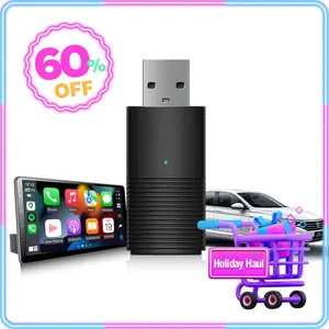 Mini Wireless Apple Carplay Adapter, Wireless Android Auto，Convert Wired to Wireless，For Factory Wired Carplay Cars from 2016 onwards，Ottocast