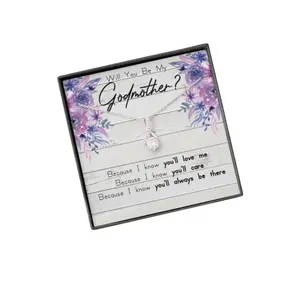 Godmother Necklace Proposal Box, Will You Be My Godmother, Fairy Godmother Necklace