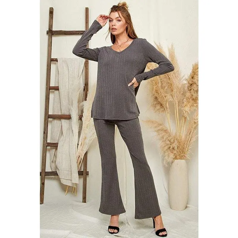 Lofty Sass 2 PC Flare Pants Lounge Set