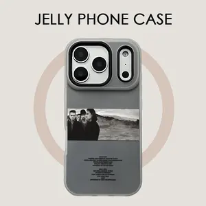 PIKPAKA U-U2 Band The Joshua Tree Singer Trend Fashion Luxury Cool Phone Case For IPhone 17 16 15 14 13 12 11 Pro Max Plus Mini Luxury Jelly Material Case Fashion Durable Crystal Clear Stylish Shockproof Scratch-Resistant Perfect Fit