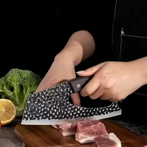 Stainless Steel Kitchen Knife, 1 Count Durable Meat Fruit Vegetable Cutting Knife, Serrated Steak Knives, Kitchen Cutting Tool for Home Dining Room Picnic