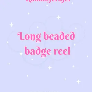 Long beaded premade badge reel Long beaded premade badge reel