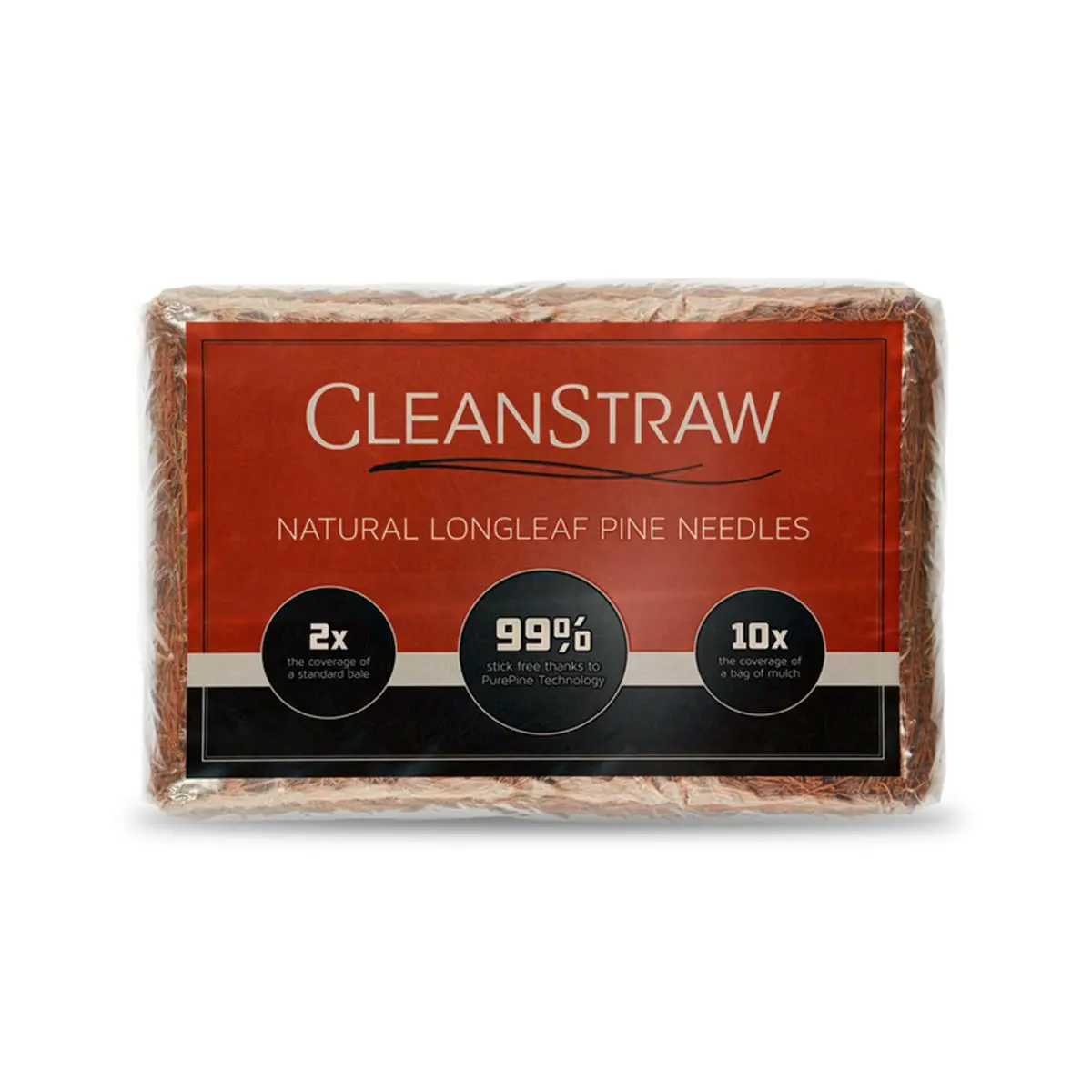CleanStraw 2.3 cu. ft. 100 sq. ft. Natural Long Leaf Pine Needles Mulch