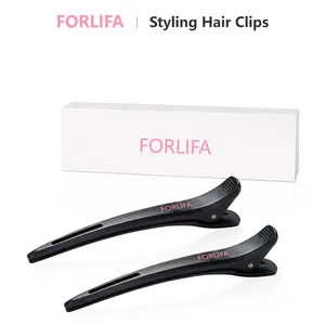 Professional Hair Clips for Styling Sectioning, Non Slip No-Trace Duck Billed Hair Clips with Silicone Band, Salon and Home Hair Cutting Clips for Hairdresser,Summervibes