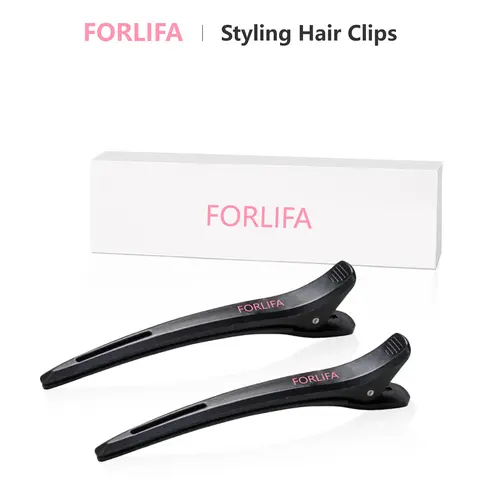 Professional Duck-Billed Hair Clips - Basic, Anti-Slip, Rust-Resist Metal, No-Trace Silicone Band, Teethsafe Slide, Wet/Dry Grip, Hair-Friendly for Blow Drying, Casual Use, Ideal for Hairdressers, Birthday & Engagement Occasions