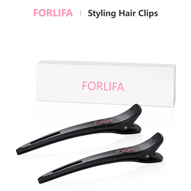 Professional Duck-Billed Hair Clips - Basic, Anti-Slip, Rust-Resist Metal, No-Trace Silicone Band, Teethsafe Slide, Wet/Dry Grip, Hair-Friendly for Blow Drying, Casual Use, Ideal for Hairdressers, Birthday & Engagement Occasions