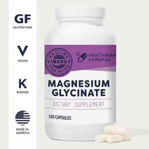 Vimergy Magnesium Glycinate – Stress Support – Chelated to Avoid Tummy Upset – Promotes Heart Health & Energy, Vegan, Gluten Free (180 Count)