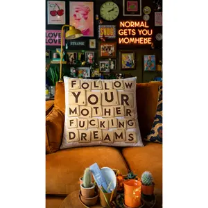 Follow Your MF Dreams basic throw pillow