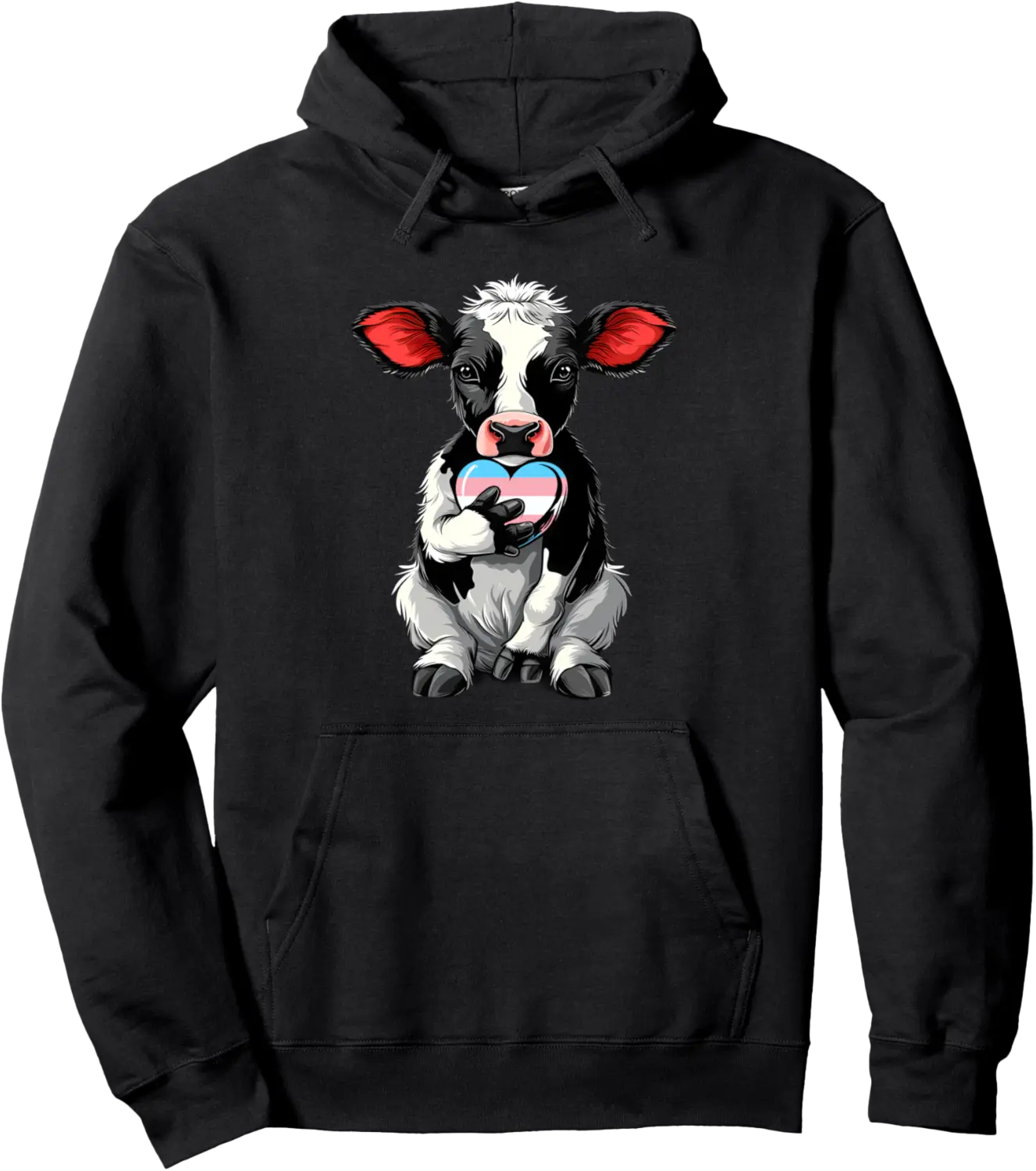 Transgender Cow Heart Transsexuality Transsexual Flag LGBT Pullover Hoodie - Clydebell Shop 59B0F18B6KG4