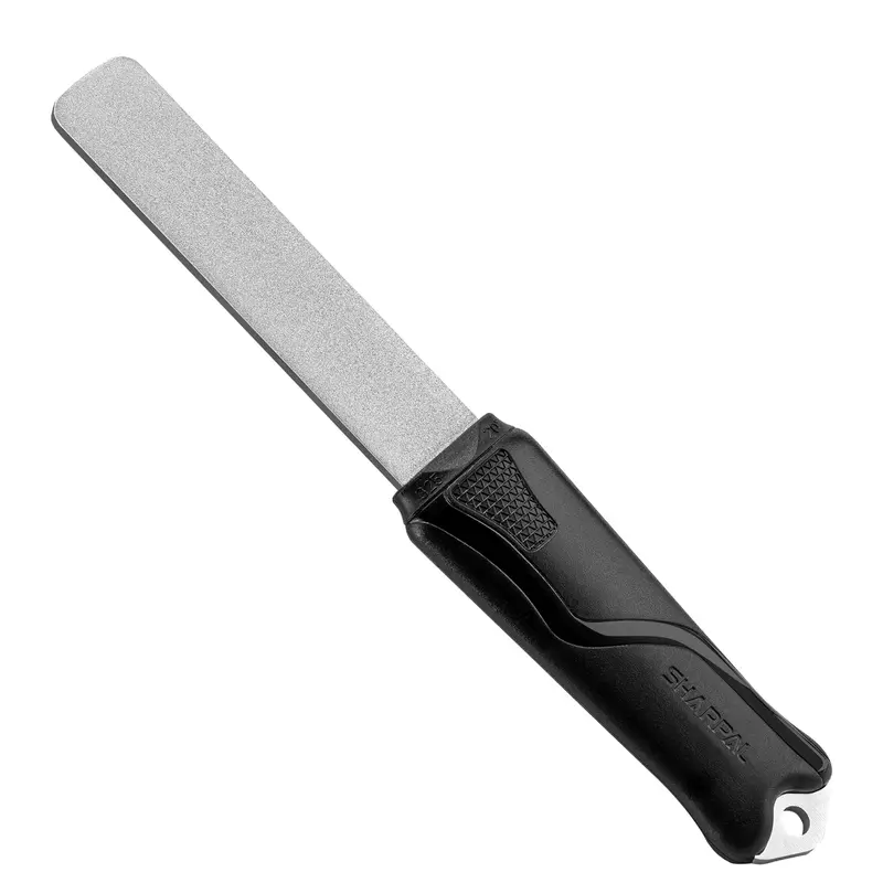 SHARPAL Full-Tang Diamond-Coated Sharpener - Coarse 325 Grit (12 Micron) for Quick Edges, Extra Fine 1200 Grit, Durable Monocrystalline Diamonds, Ergonomic Handle Stainless Steel File, No Oil Needed Dry Sharpening for Knives, Lawn Mower Blade
