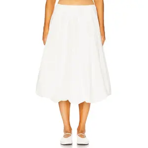 MORE TO COME Esme Midi Skirt in White