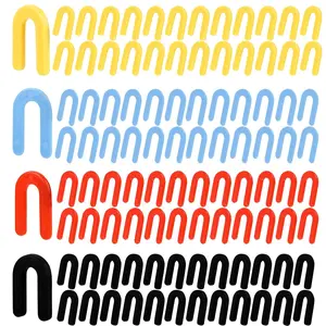1200PCS Assorted Size Horseshoe Plastic Shims, Tile Leveling Shims, U Shims Window Shims - 4 Thickness Options: Blue 1/16”, Red 1/8”, Yellow 3/16”, Black 1/4”