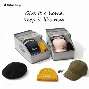 Goodbye, Frumpy Hats! —— Stackable Hat Storage Boxes for Baseball Caps, Holds Up to 15 Hats, Durable Cardboard Box for Men, Classic Style, Wardrobe Organizer, 1Pcs holiday, The best Mother's Day & Father's Day gift