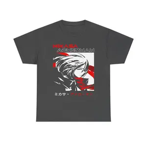 Warrior's Silhouette: Anime Portrait Design, Constructivist Graphic Style, T-Shirt For Men Women, Tee