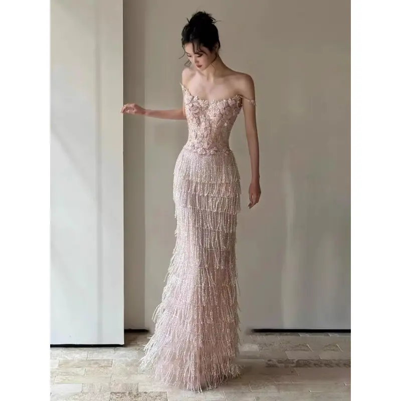 pink fishtail prom dress - TikTok Shop